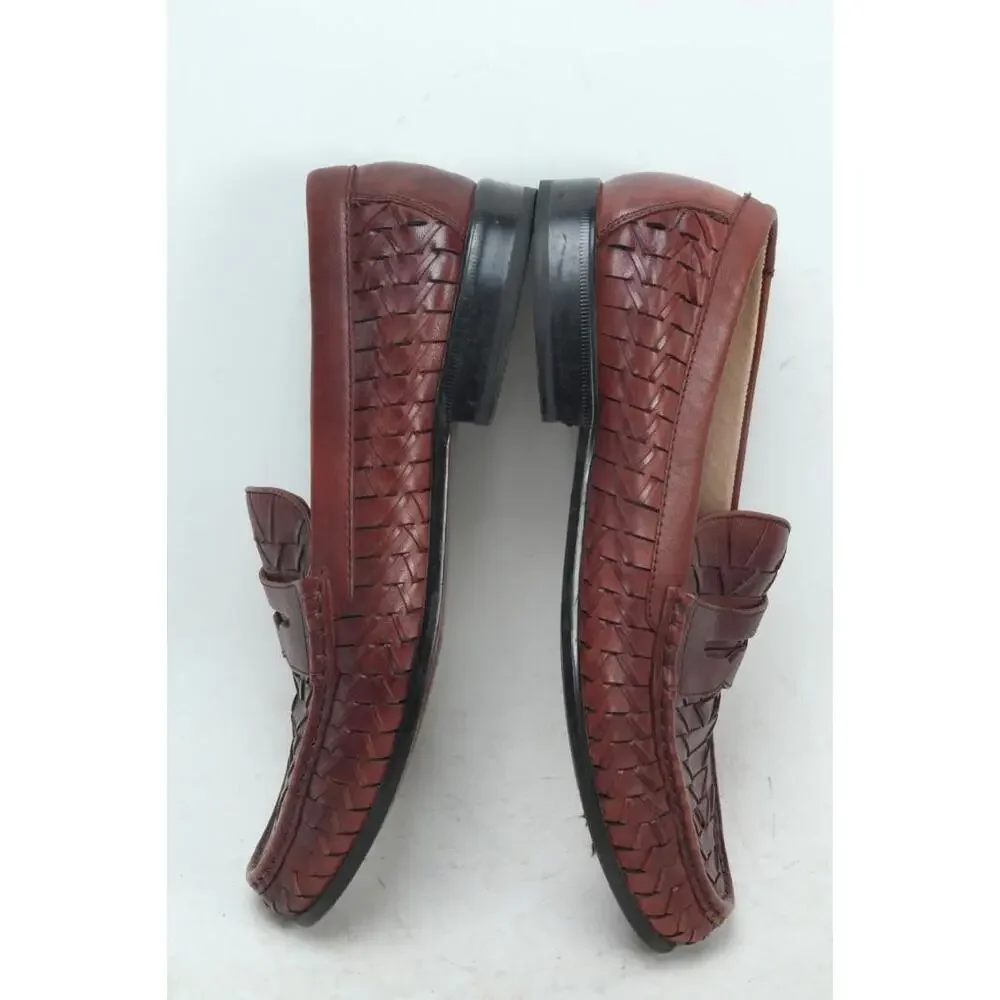 Domani by JOHNSTON and MURPHY Dress Shoes Woven Leather loafer mens 11.5 M